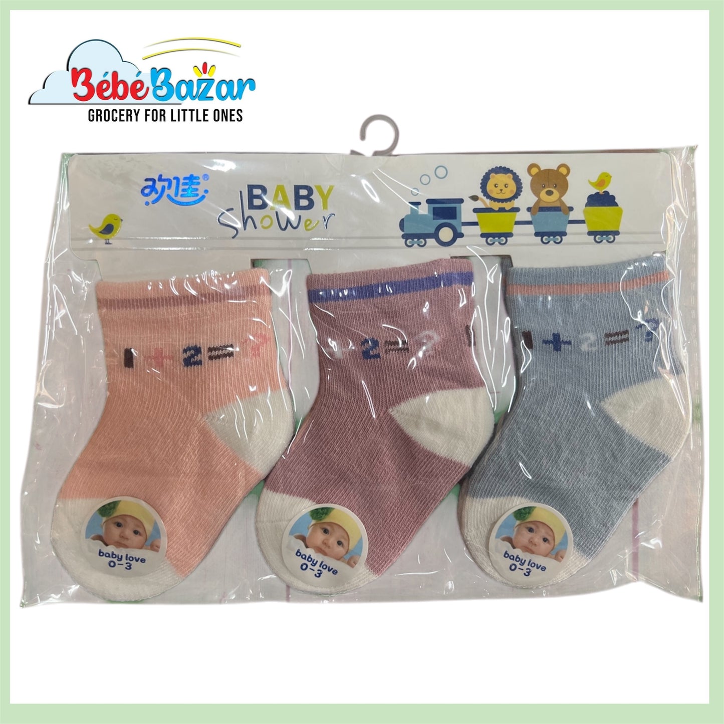 New born baby Socks (Pack of 3)