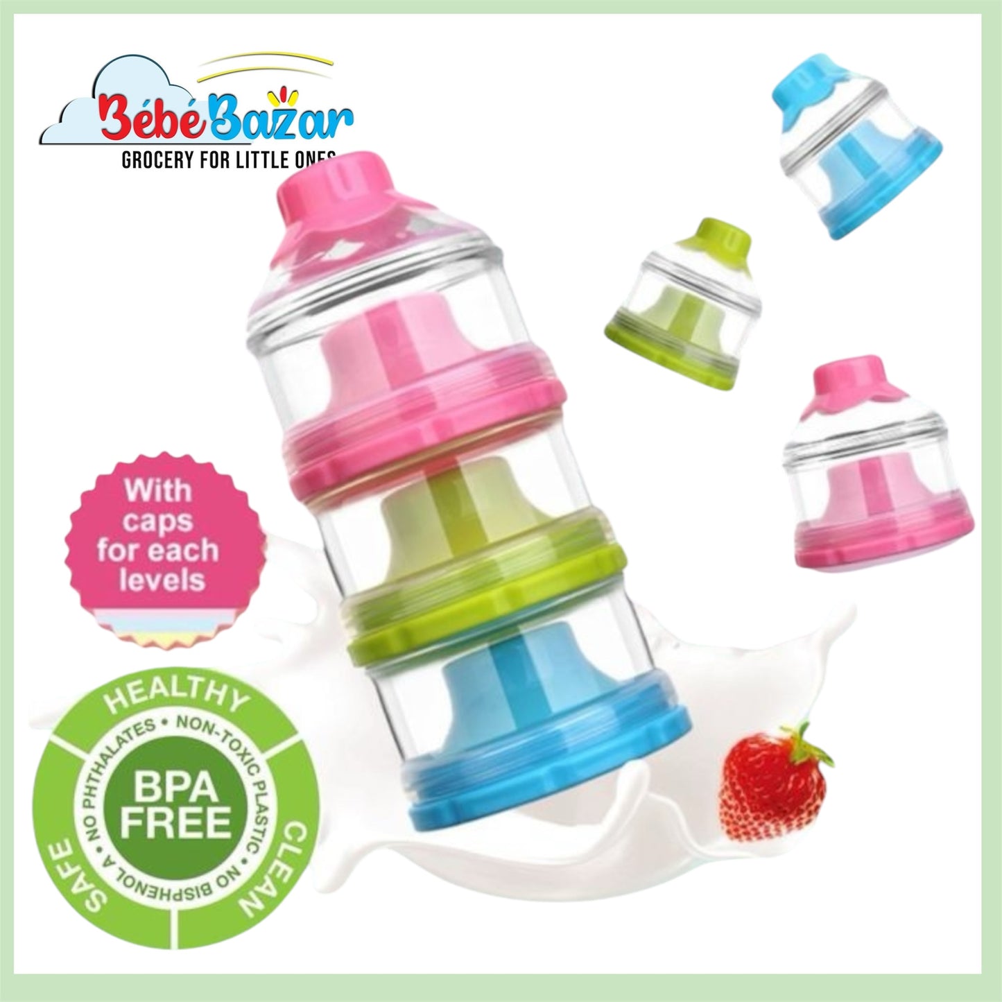 Baby Milk Powder Container Tri-set