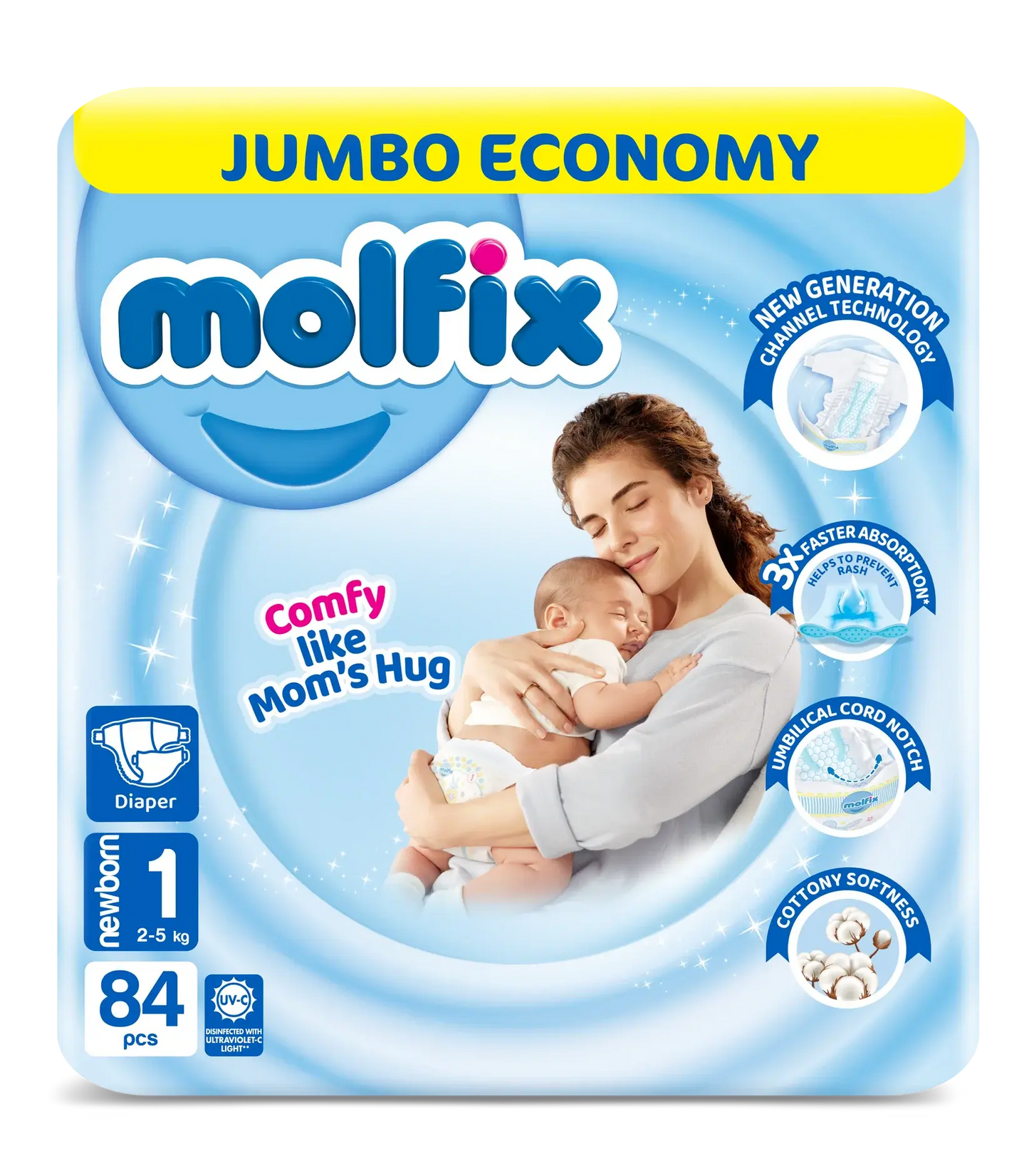 Molfix Size 1 Newborn Jumbo Pack 84 pcs