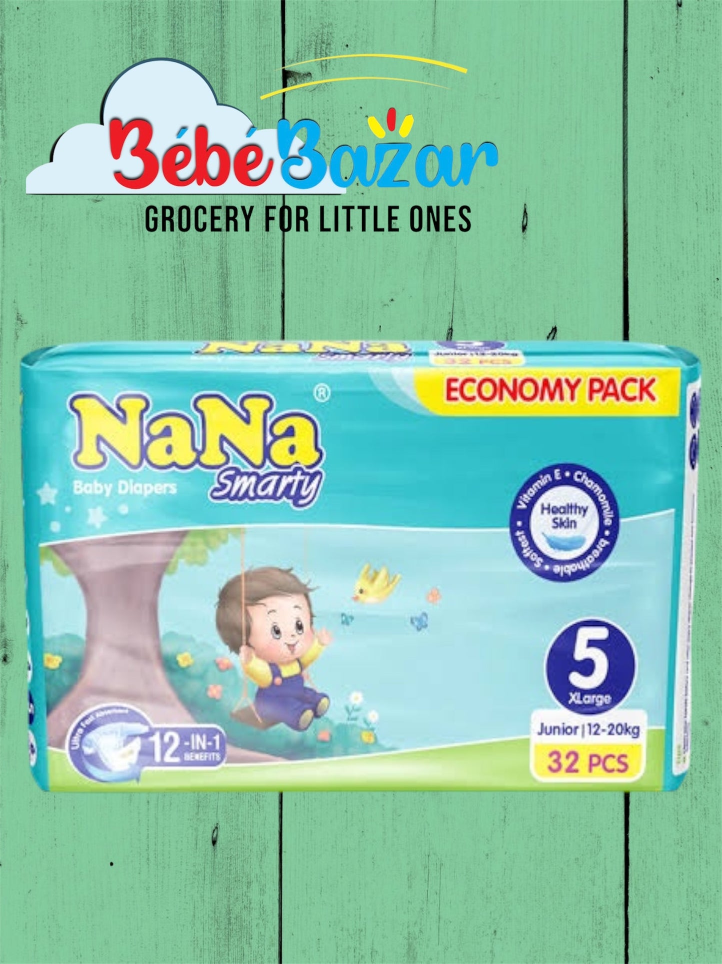 Nana Smarty Diapers Size 5 XL Economy Pack 32 Pcs