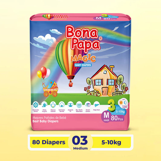 Bona Papa Magic Diapers Size 3 Medium Jumbo Pack 72 Pcs