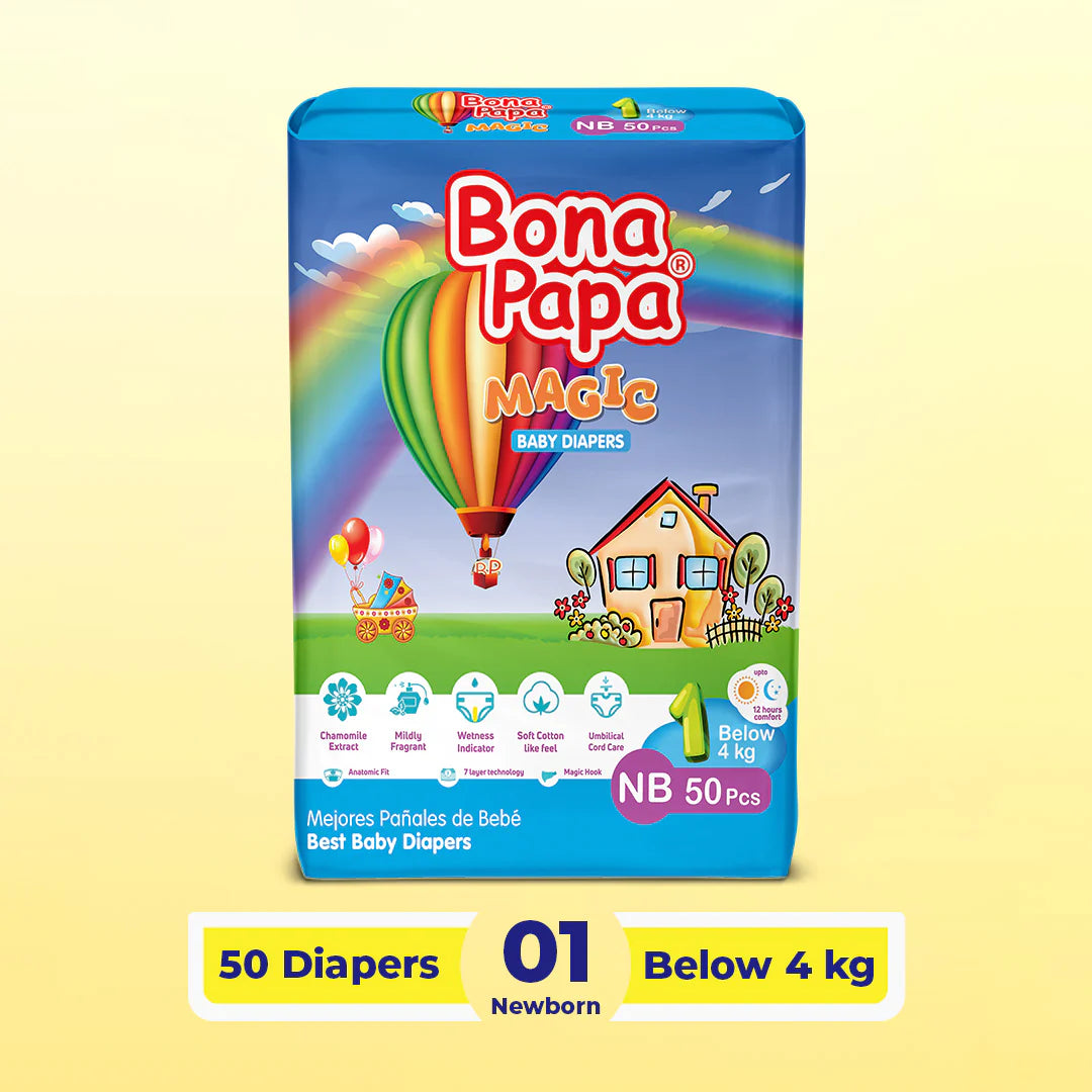 Bona Papa Magic Size 1 NB Economy Pack 50 Pcs