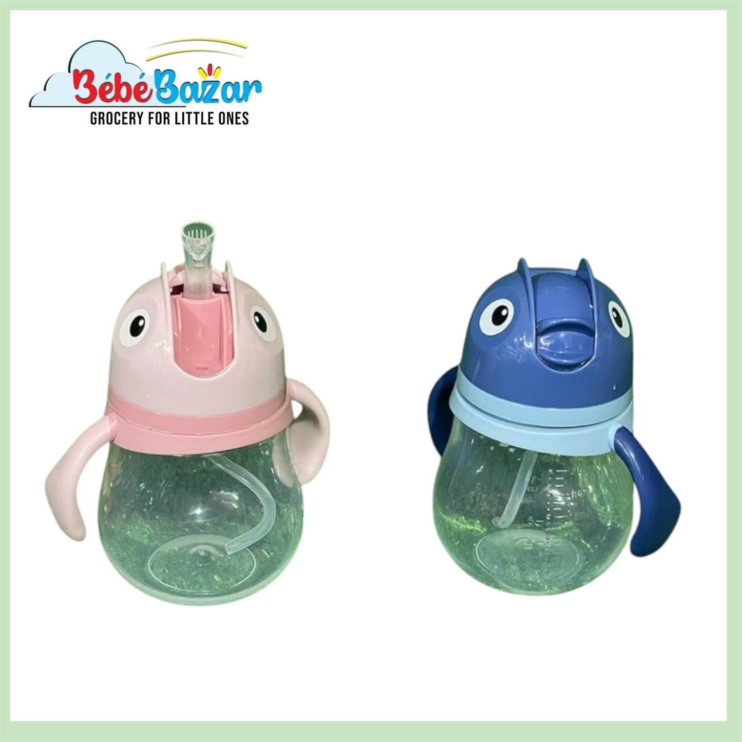 Dolphin Water Bottle Spill proof Straw