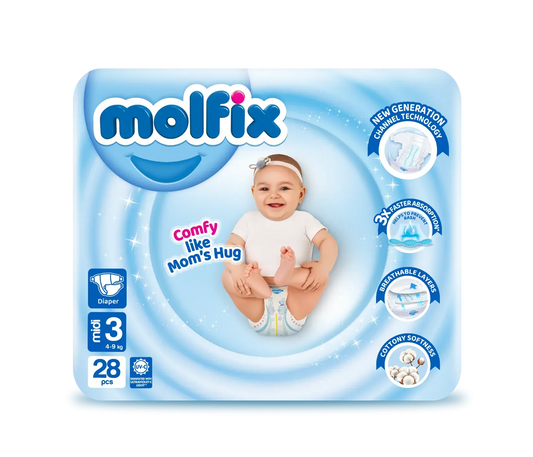 Molfix Size 3 Medium Diapers Twin Pack 38 Pcs