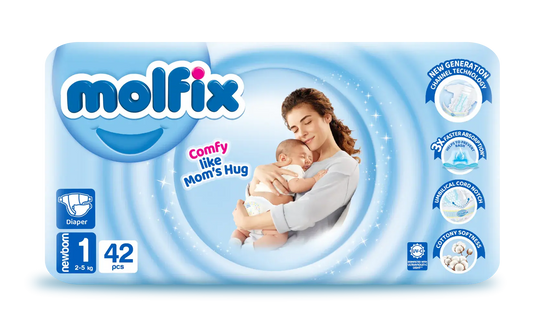 Molfix Size 1 Newborn Economy Pack 42pcs
