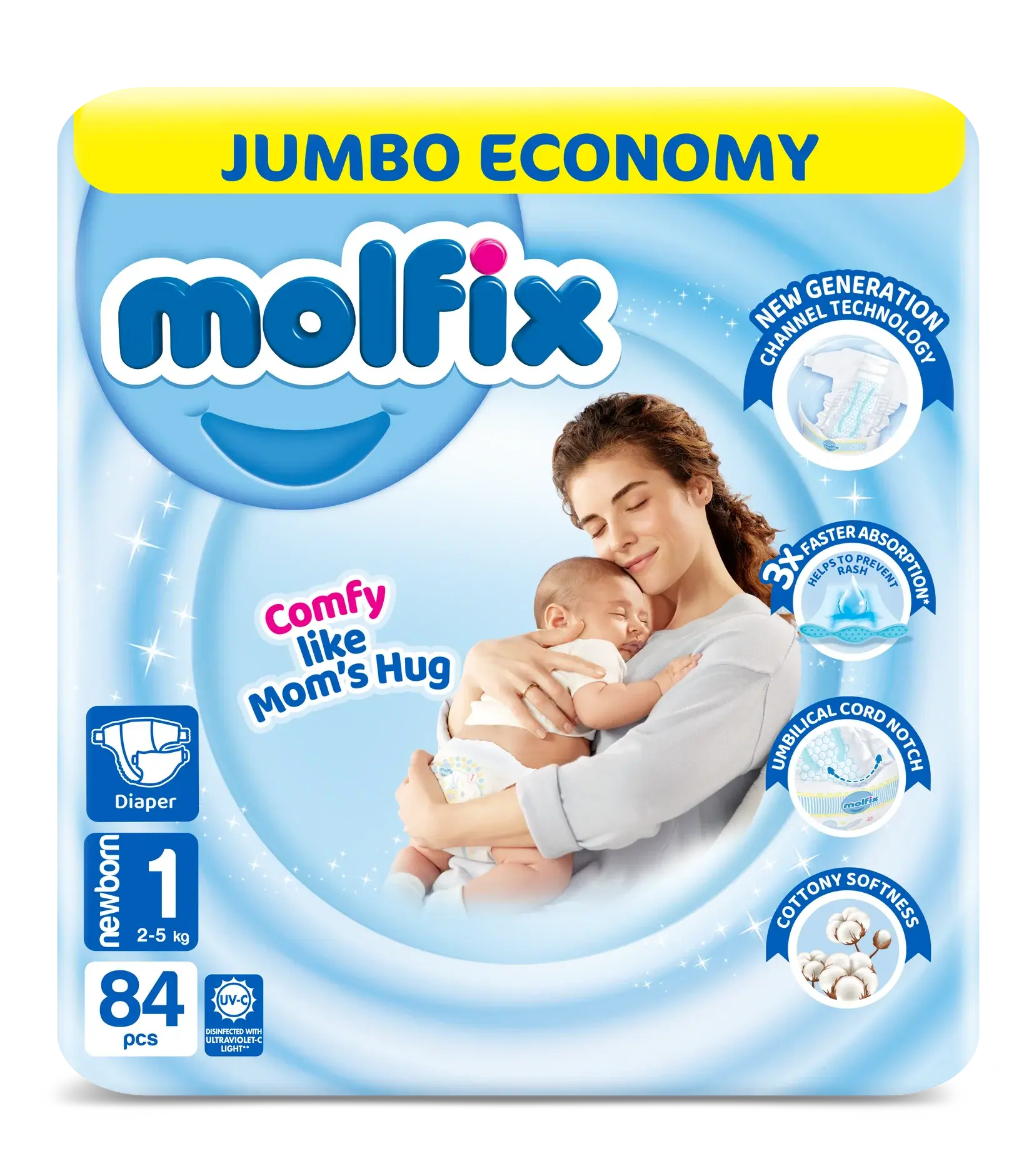 Molfix Size 1 Newborn Jumbo Pack 84 pcs