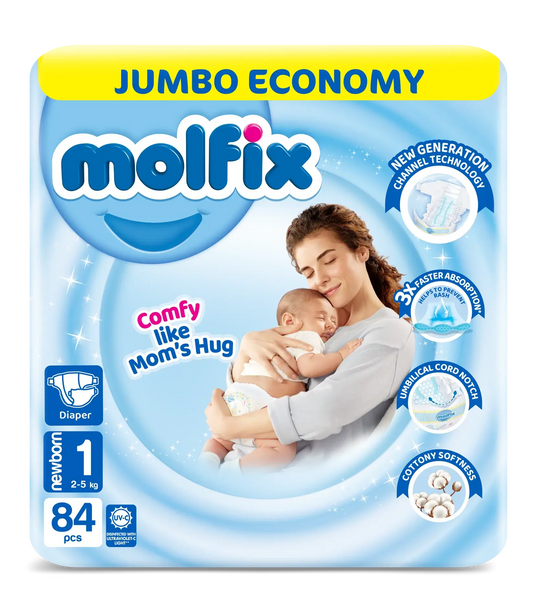 Molfix Size 1 Newborn Jumbo Pack 84 pcs