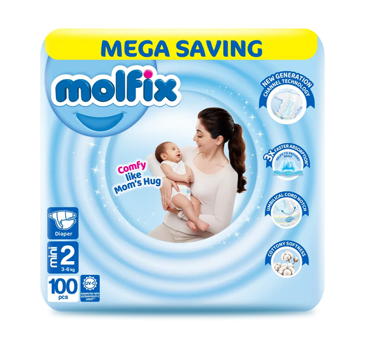 Molfix Size 2 Small Diapers Mega Pack 100 pcs
