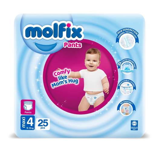 Molfix Size 4 Large Diaper Pants Twin Pack 25 pcs 