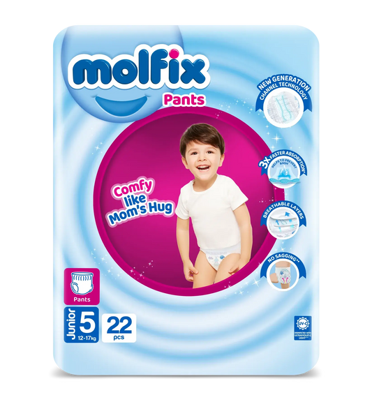Molfix Size 5 XL Diaper Pants Twin Pack 22 Pcs