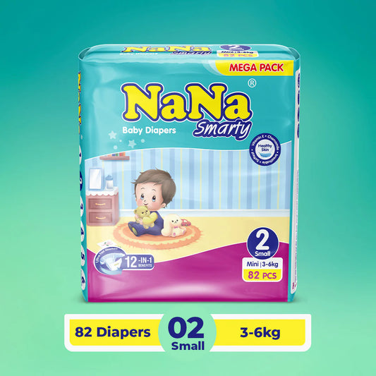 Nana Smarty Diapers Size 2 Small Mega Pack 82Pcs