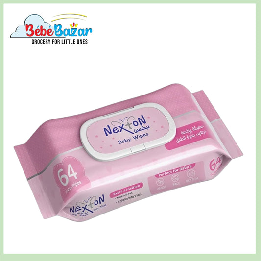 Nexton Baby Wipes Extra Sensitive Pink 64 Pcs