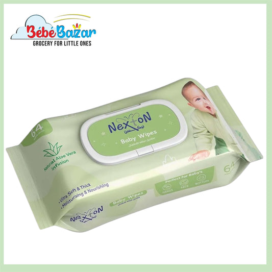 Nexton Baby Wipes Aloe Vera 64Pcs