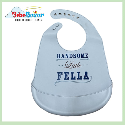 Silicon Feeding bib Grey Handsome Fella