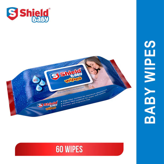 Sheild Baby Wipes 60 Pcs