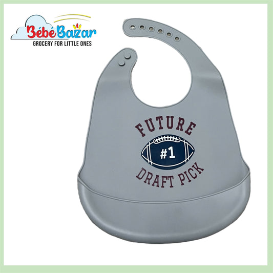 Silicon Feeding Bib Grey Future Draft