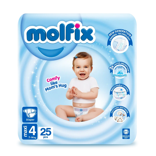 Molfix Diapers Size 4 Large Twin Pack 25 Pcs