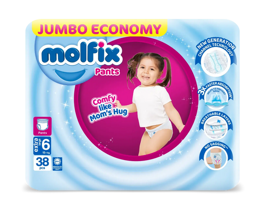 Molfix Size 6 XXL Diaper Pants Jumbo Pack 38 Pcs